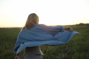 woman in field